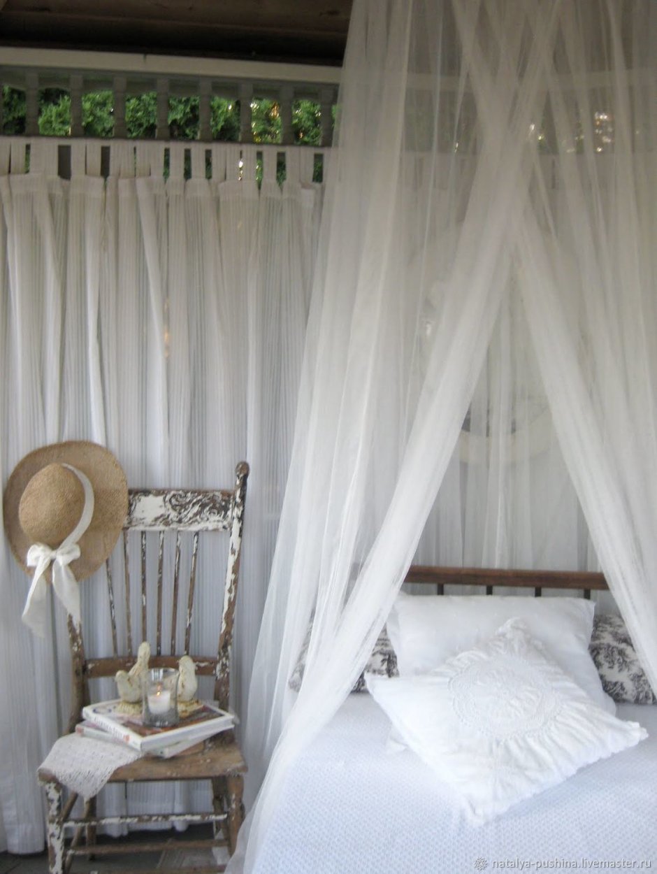 Шторы на террасе тюлевые