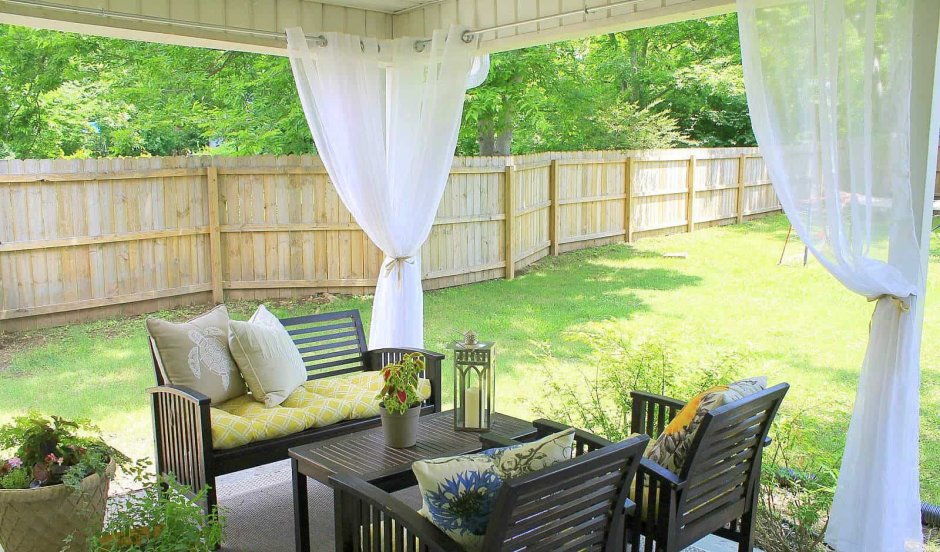 Шторы на веранду на даче
