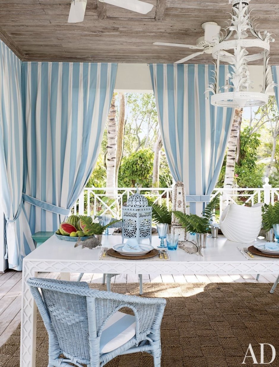 Тюль на веранде