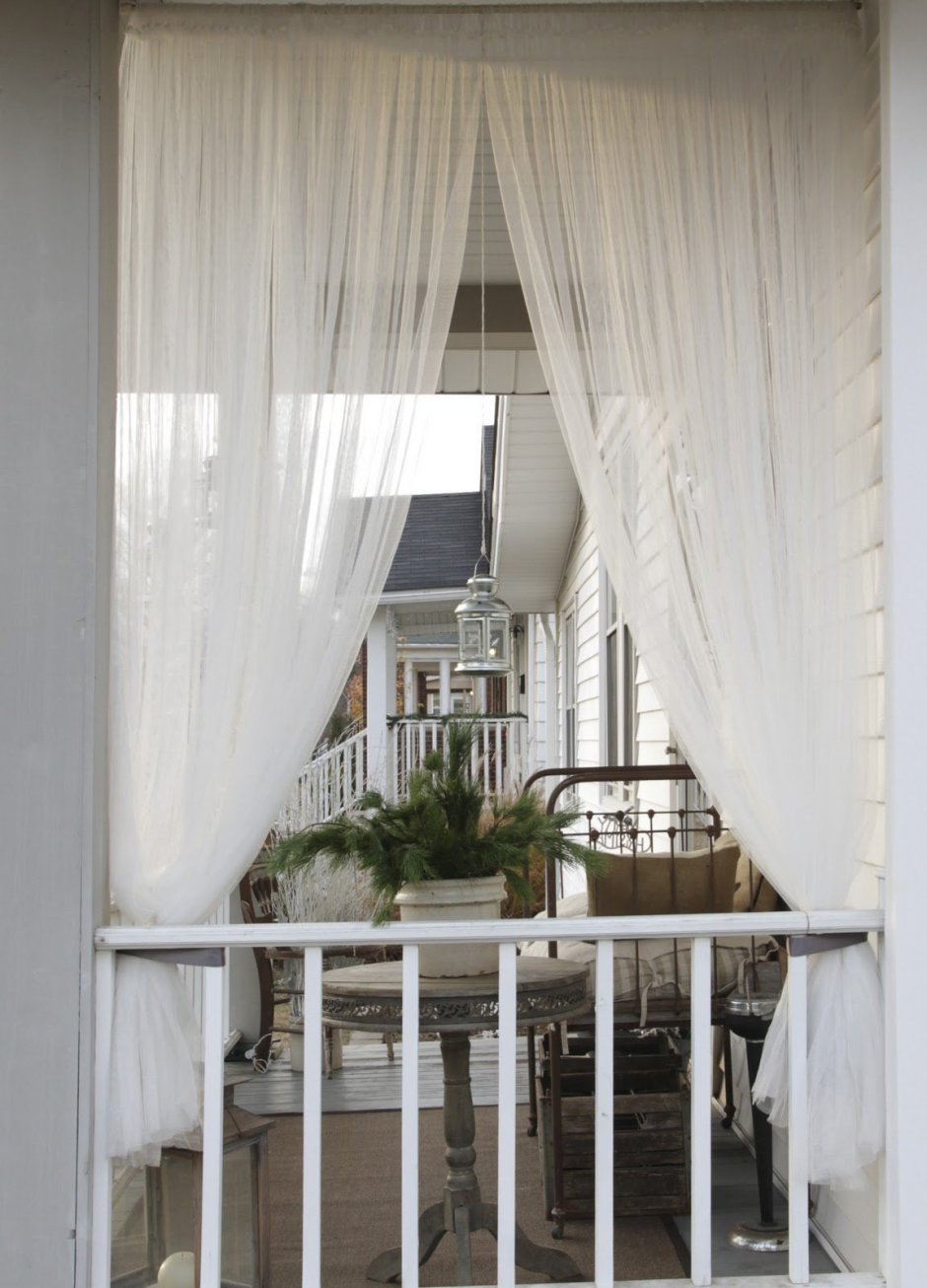 Тюль на веранде