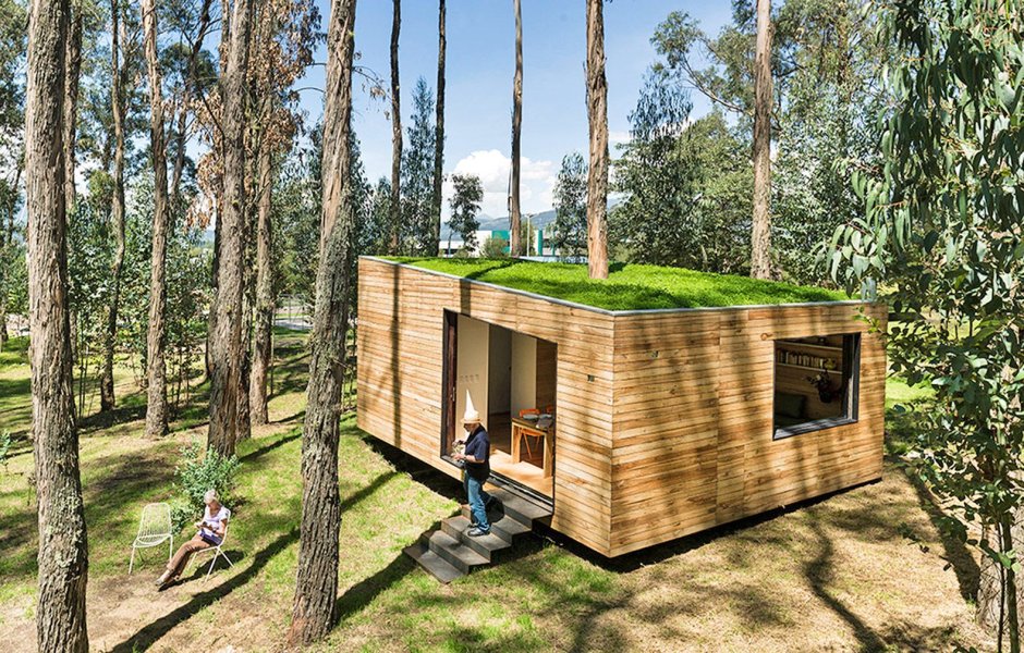 Модульный дом в лесу