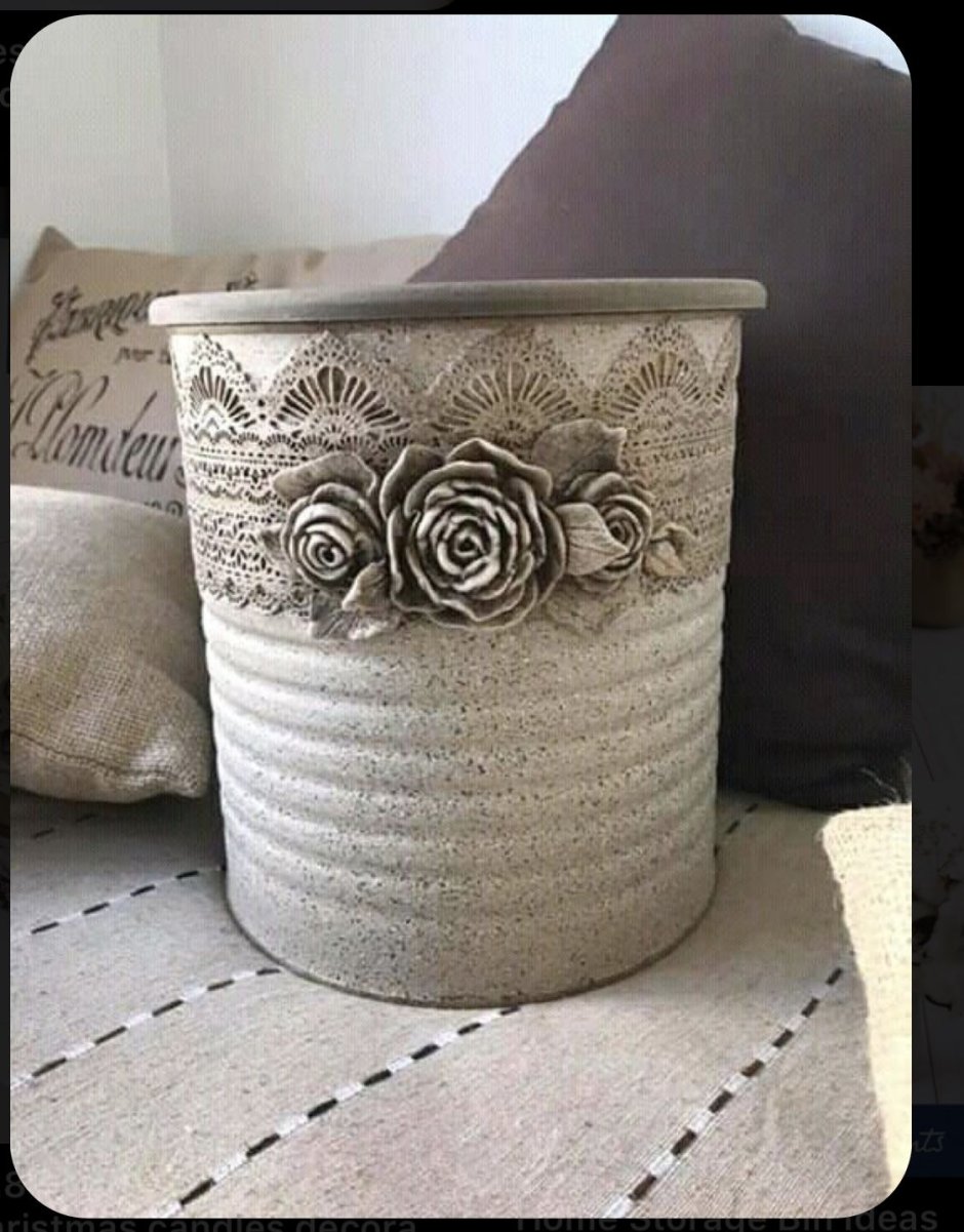 Декорирование жестяной банки