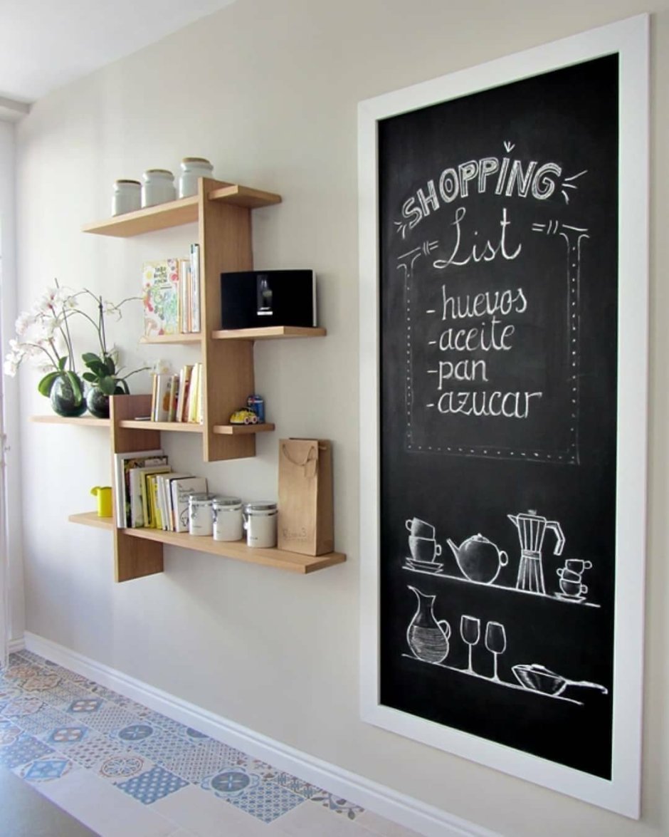 Доска для мела в интерьере