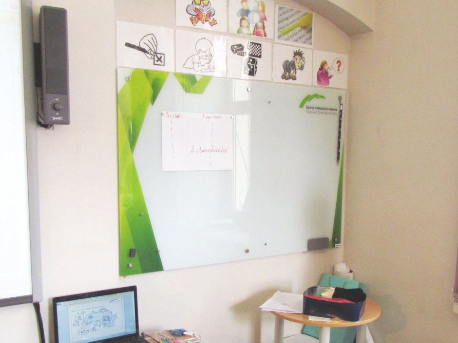 Стеклянная магнитно-маркерная доска Askell, размер 90*120