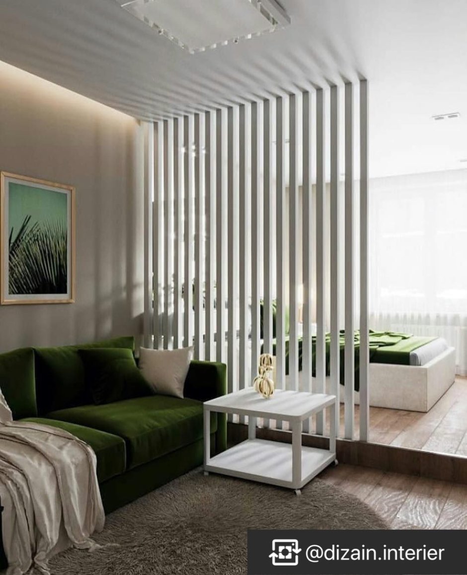 Спальня-гостиная с перегородкой