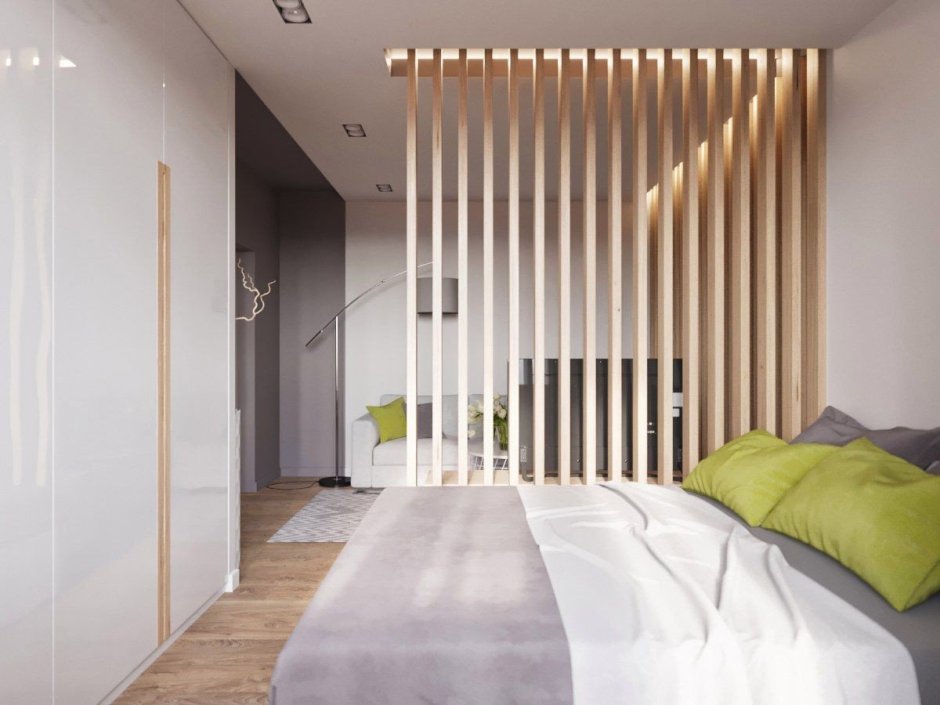 Реечная перегородка для зонирования