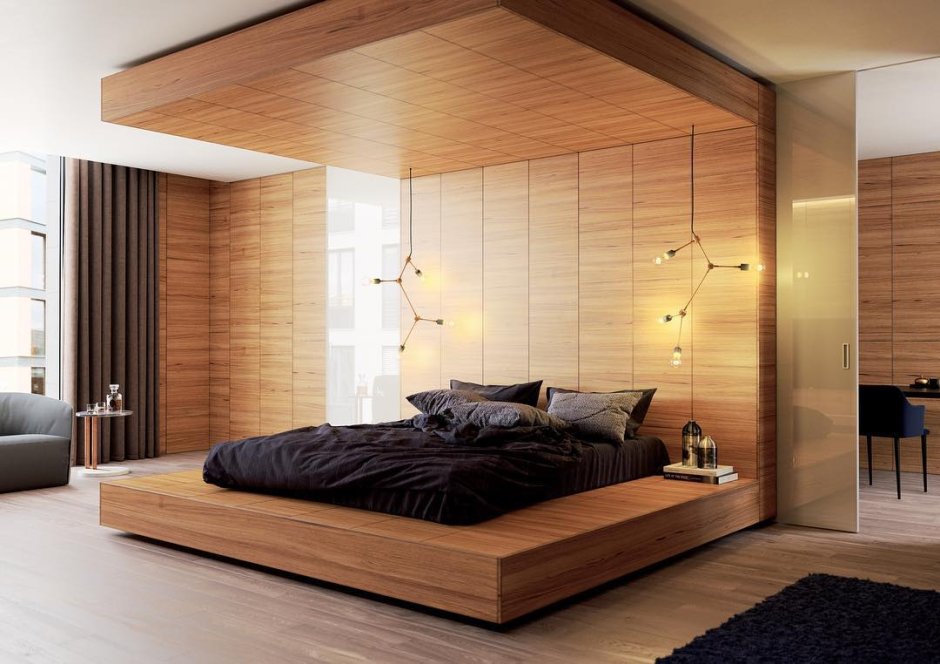 Деревянные панели для кровати
