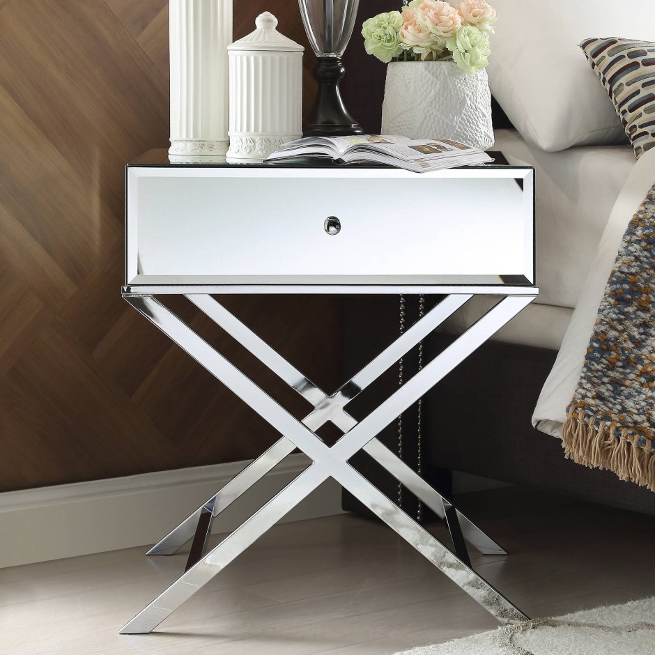 Прикроватная тумба Upton end Table Mirror & Metal