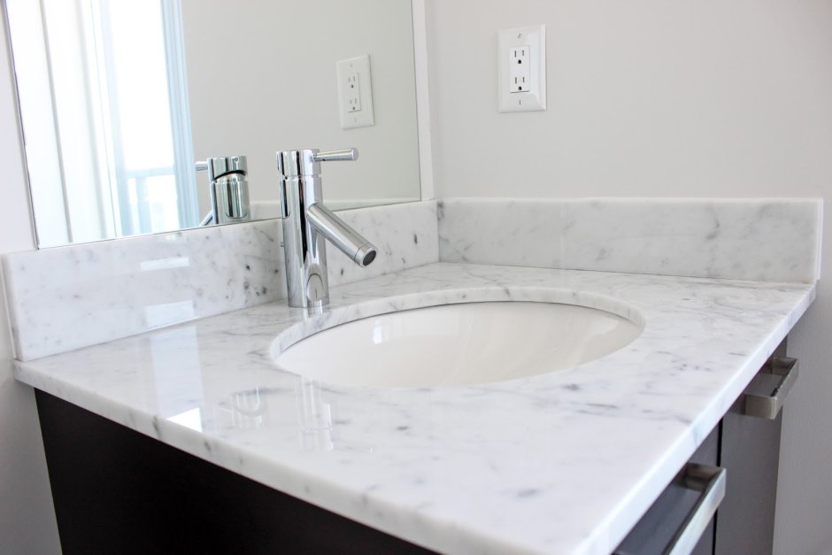 Bianco Carrara столешница раковины