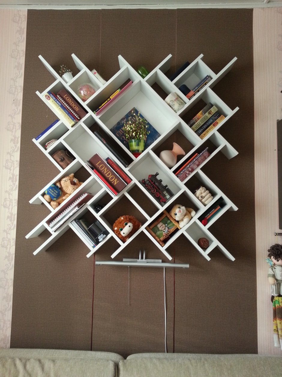 Оригинальные книжные полки на стену