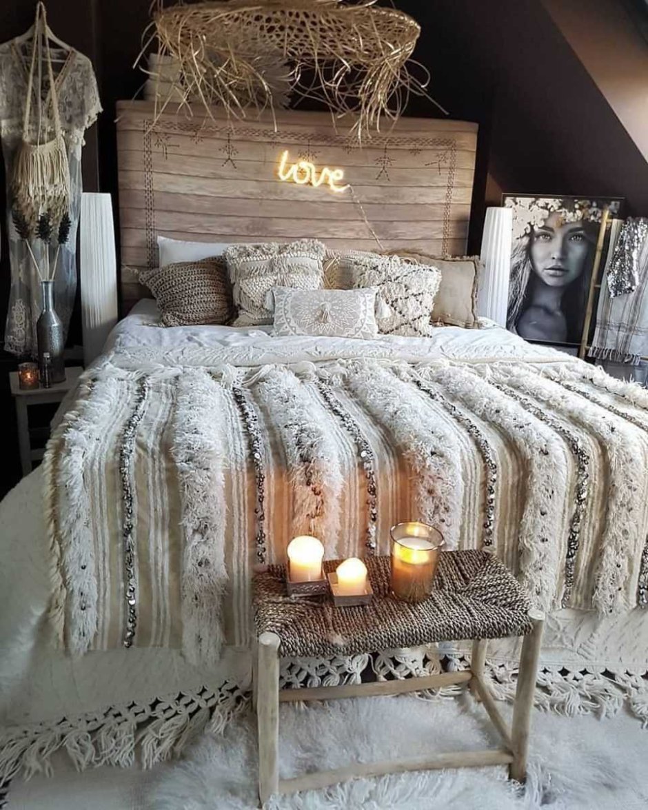 Спальня в стиле бохо