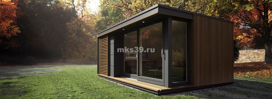 Коттедж с плоской крышей