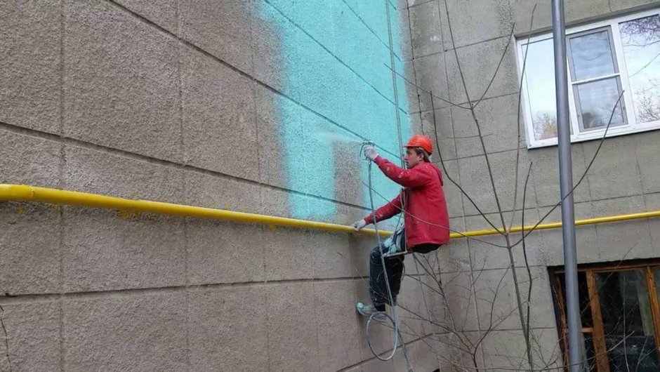 Покраска фасада здания