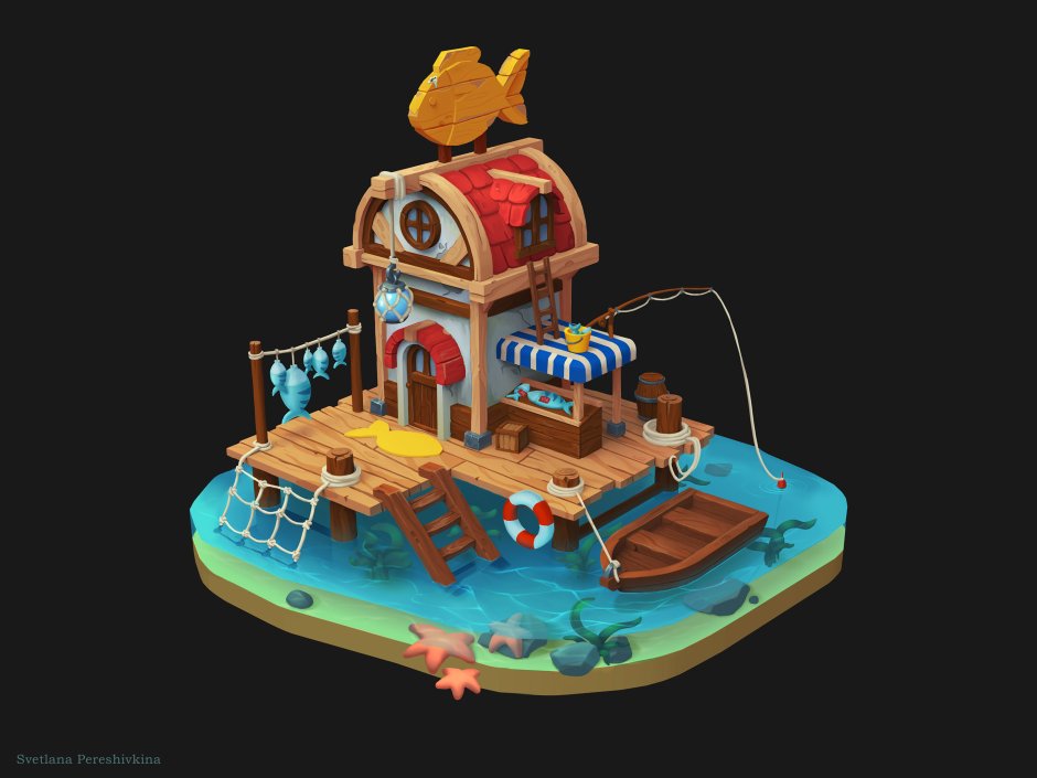 Fisherman's House game Art Casual