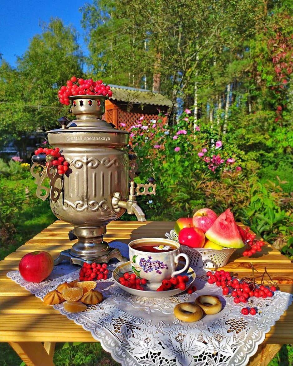 Самовар на природе
