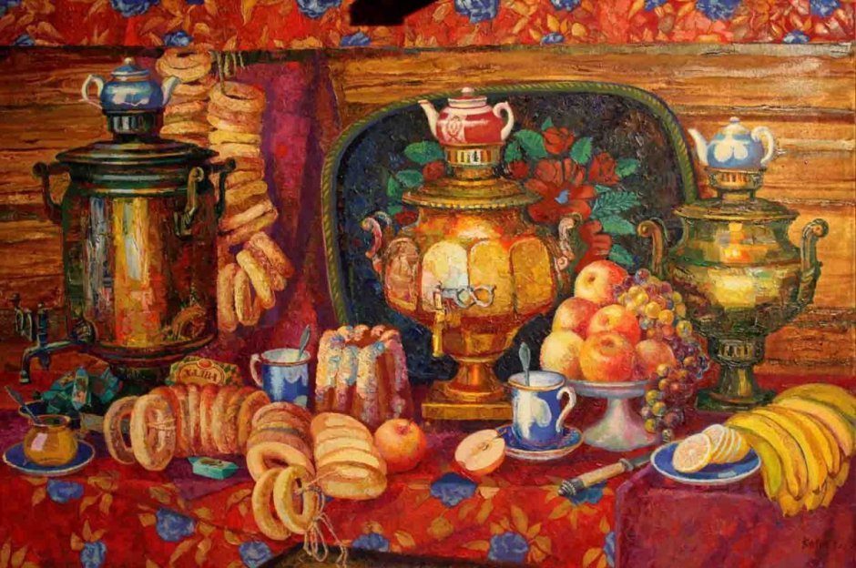 Чаепитие с самоваром