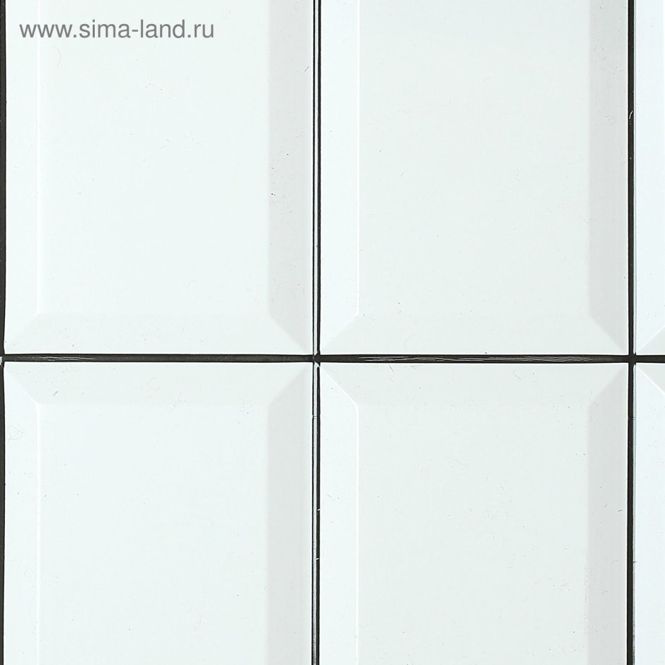 ПАНЕЛЬПВХ "Грейс" плитка белая черный шов 980*480мм
