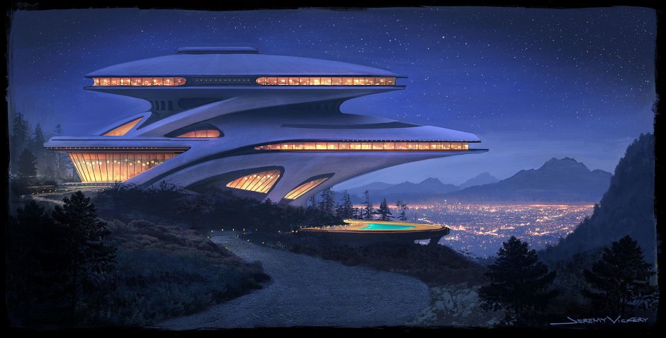 Футуристический дом Sci Fi