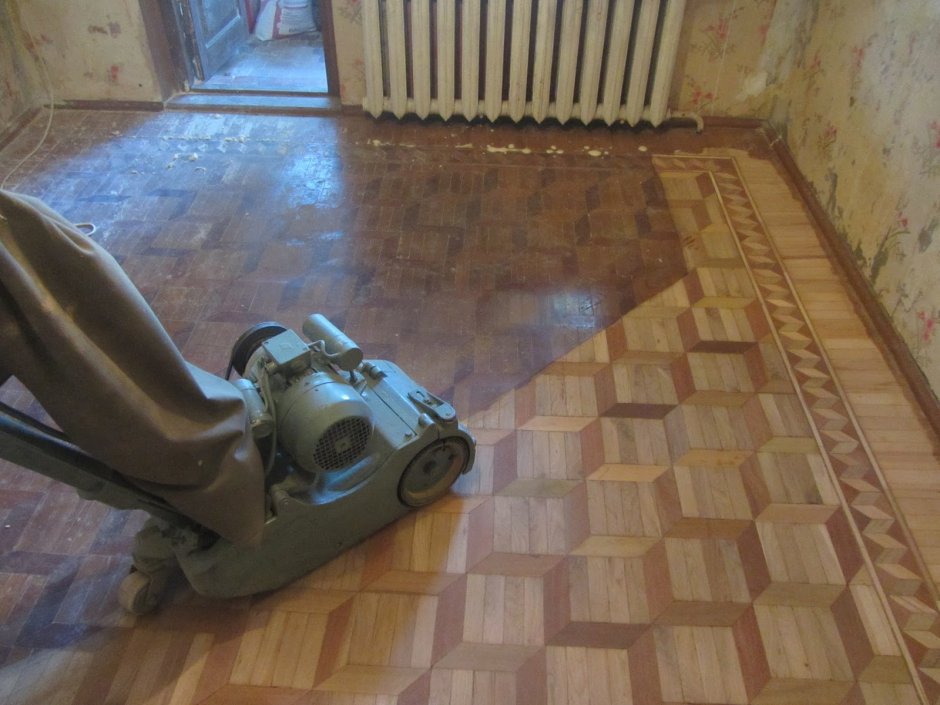 Циклевание старого пола