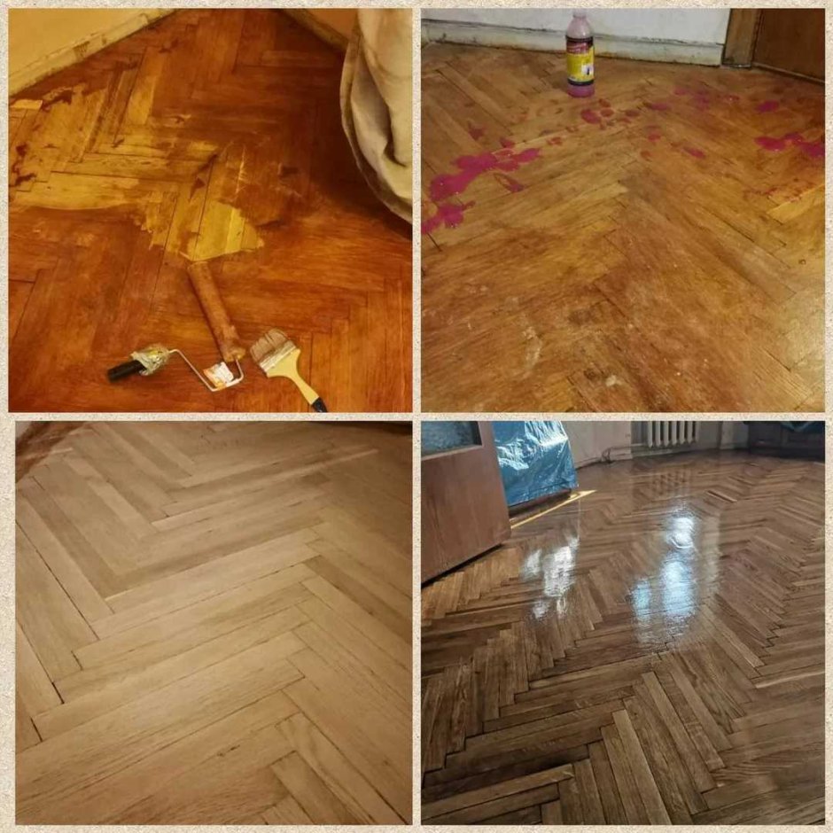 Старый паркет превратить в новый