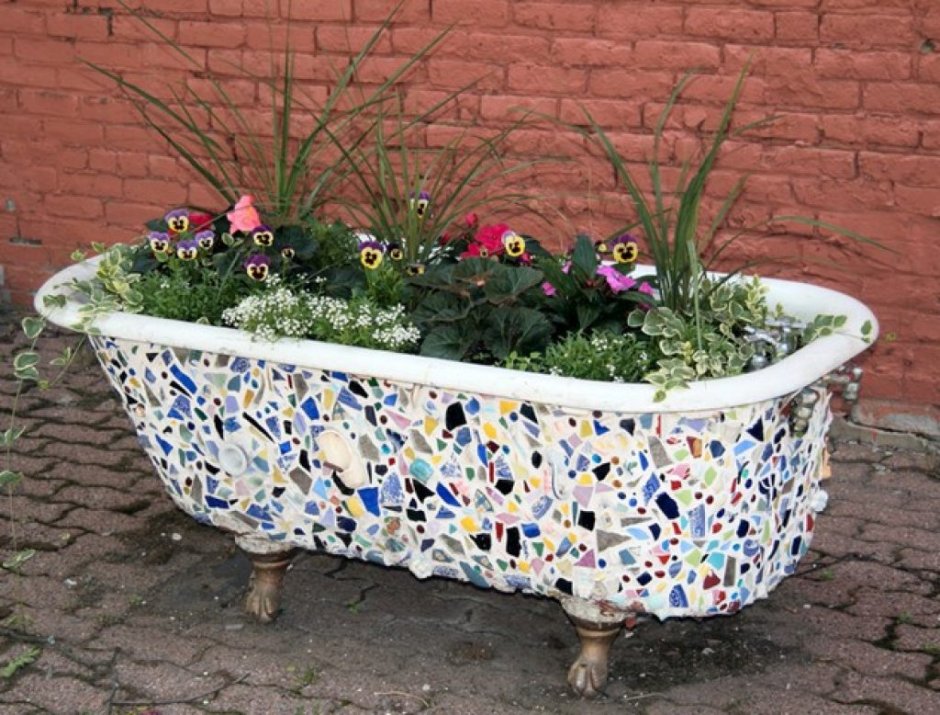 Декор для сада из ванны