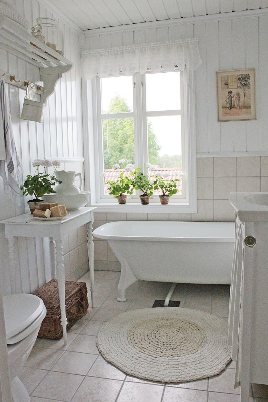 Стиль Shabby Chic ванная