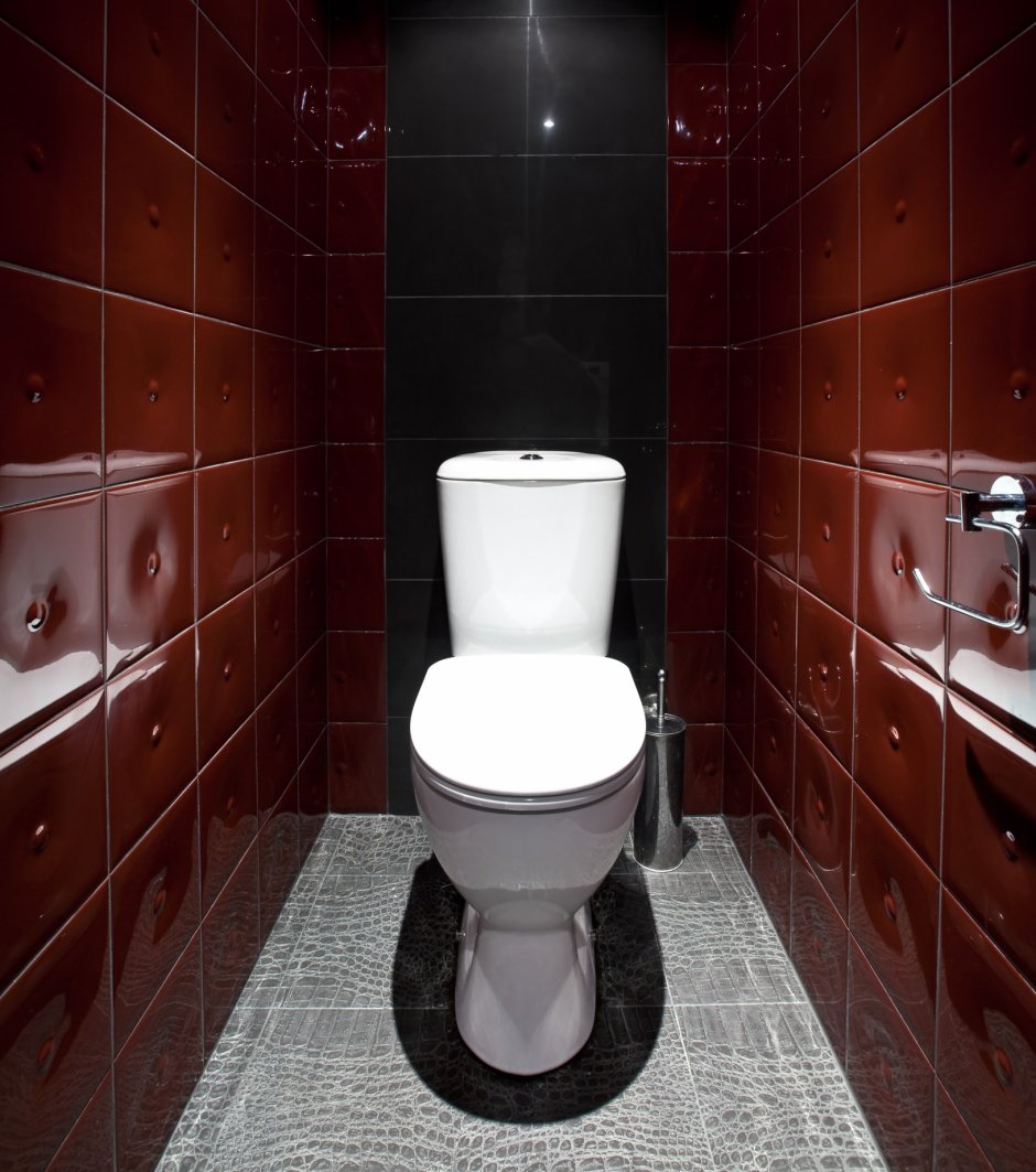 Черно красный туалет