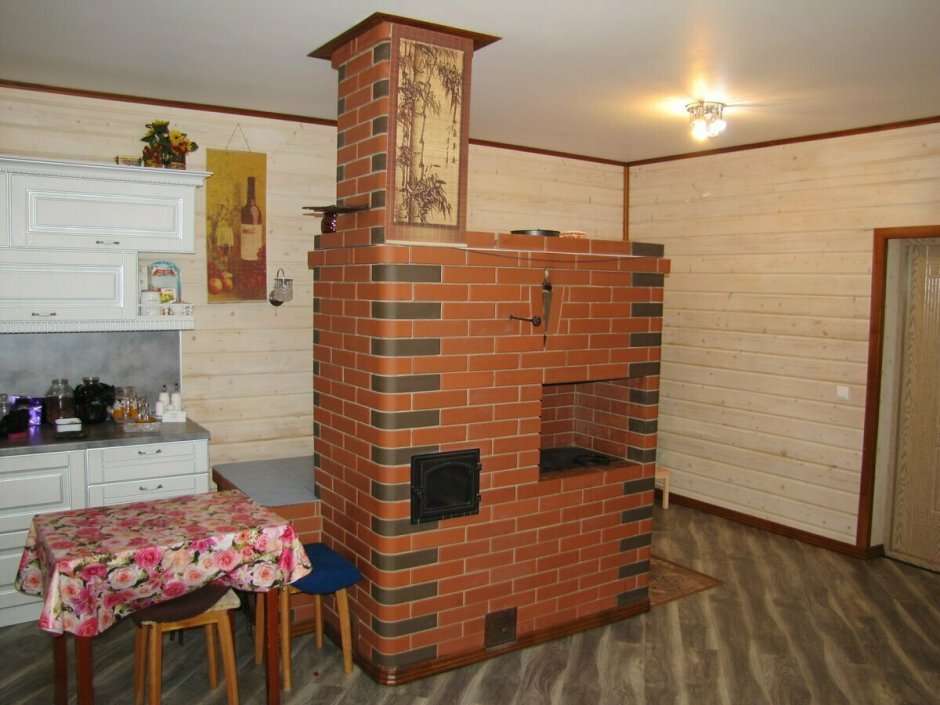 Отопительная кирпичная печь 100кв