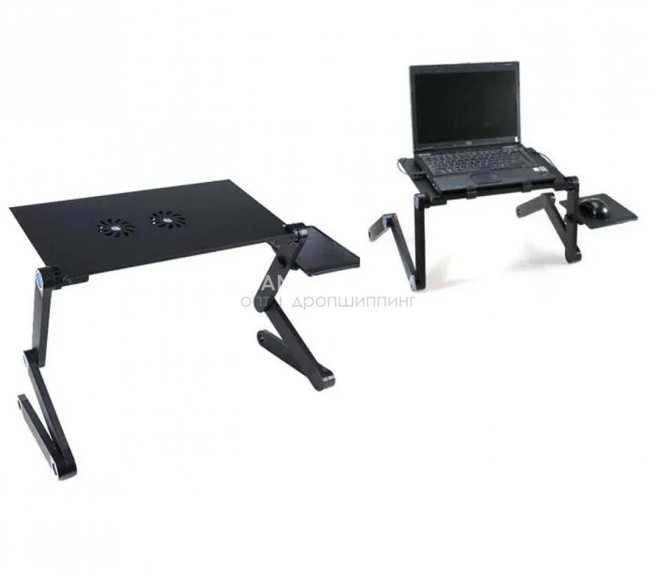 Столик-трансформер для ноутбука Laptop Table t8 (черный)