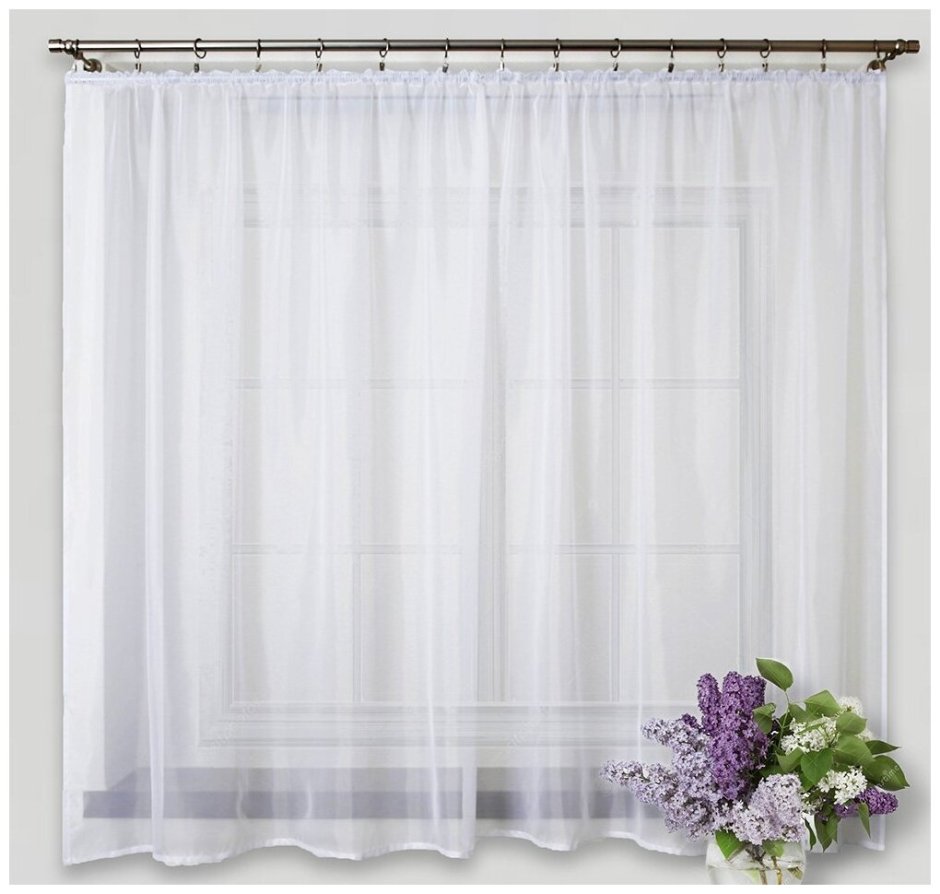 Тюль i-Linen вуаль 500х250см белый высота 250 см ширина 500 см крепление лента