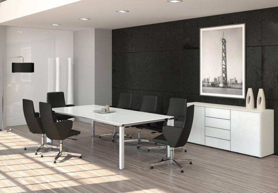 Серые стены в офисе