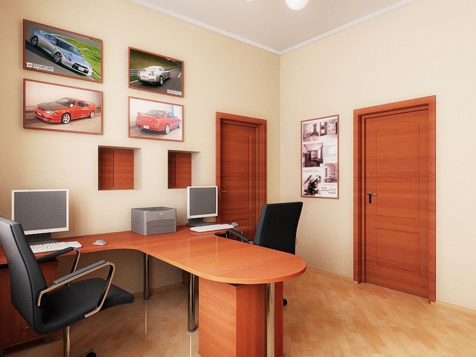 Интерьер маленького офиса