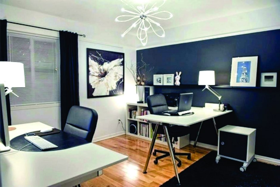 Серый цвет стен в офисе