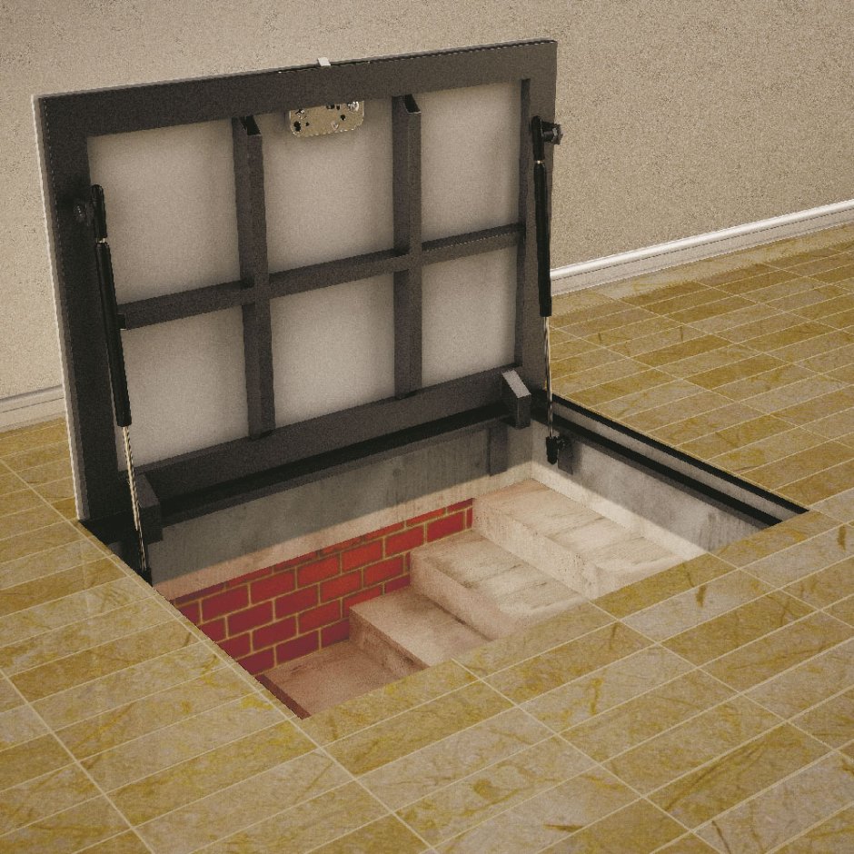 Люк напольный под плитку Floor d6080