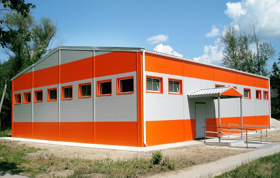 Здание АБК из сэндвич панелей