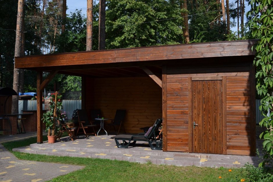 Гараж сарай дровяник