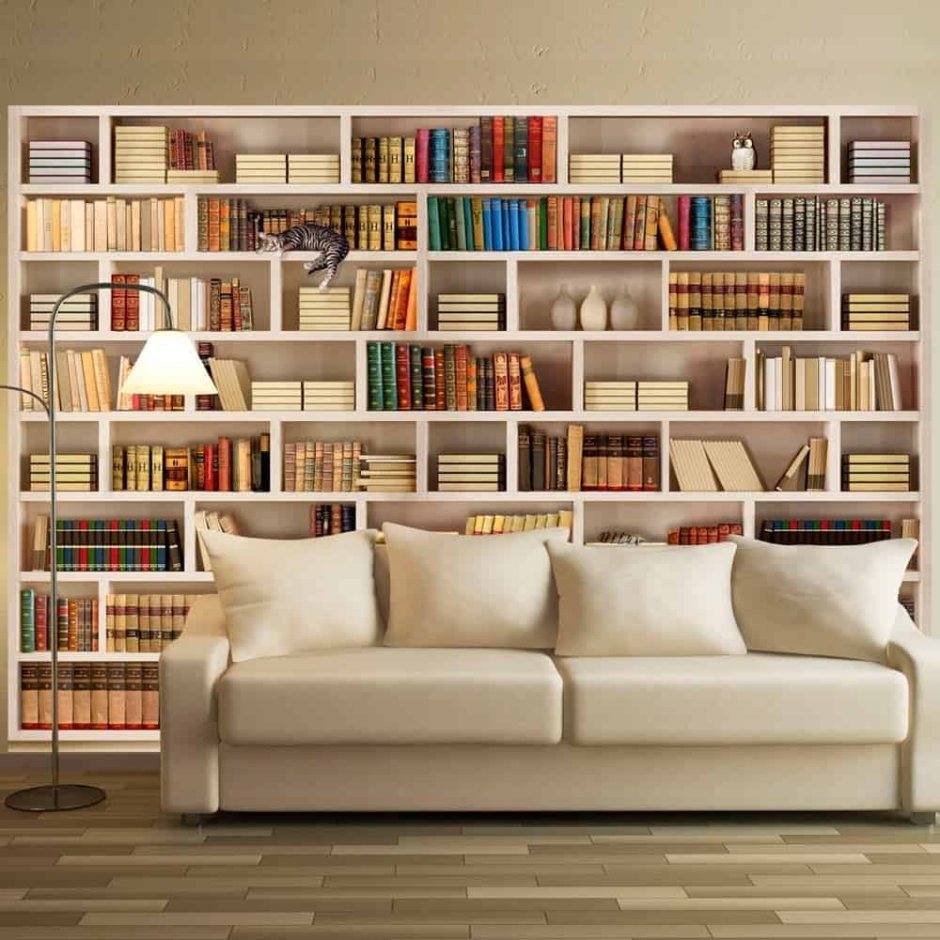 Книжные стеллажи в интерьере