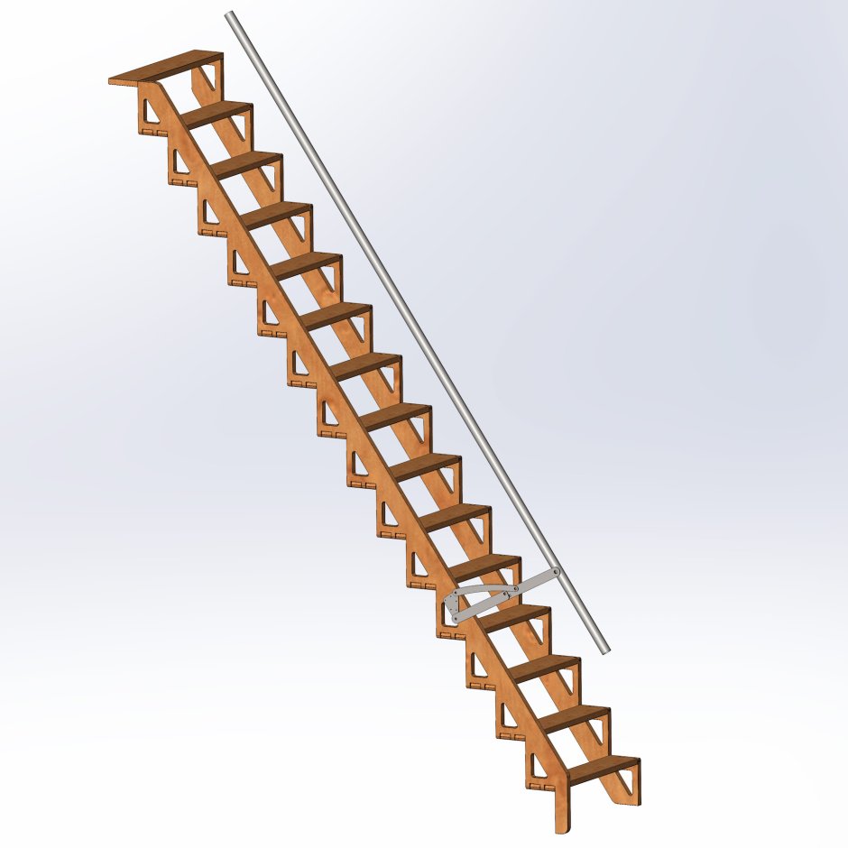 Чердачная лестница складная пристенная