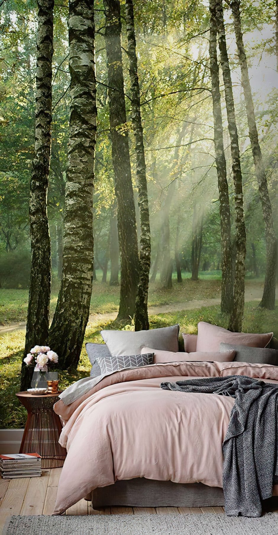 Спальня в стиле лес