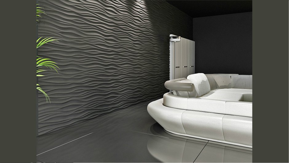 Гипсовая 3d плитка Grand 354х204х30мм