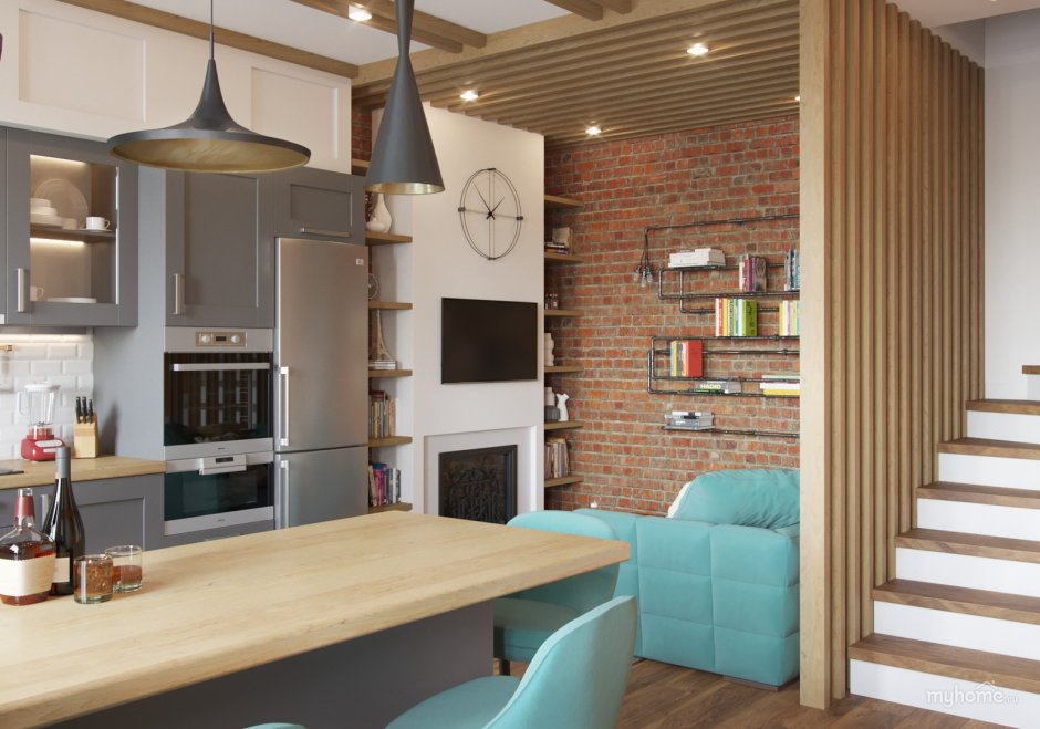 Интерьер таунхауса 85 кв