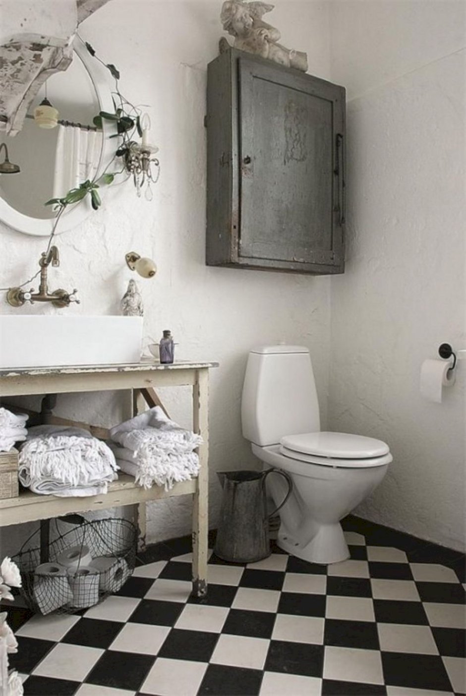 Стиль Shabby Chic ванная