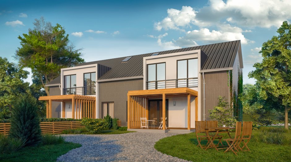 Каркасный дуплекс 160 м2