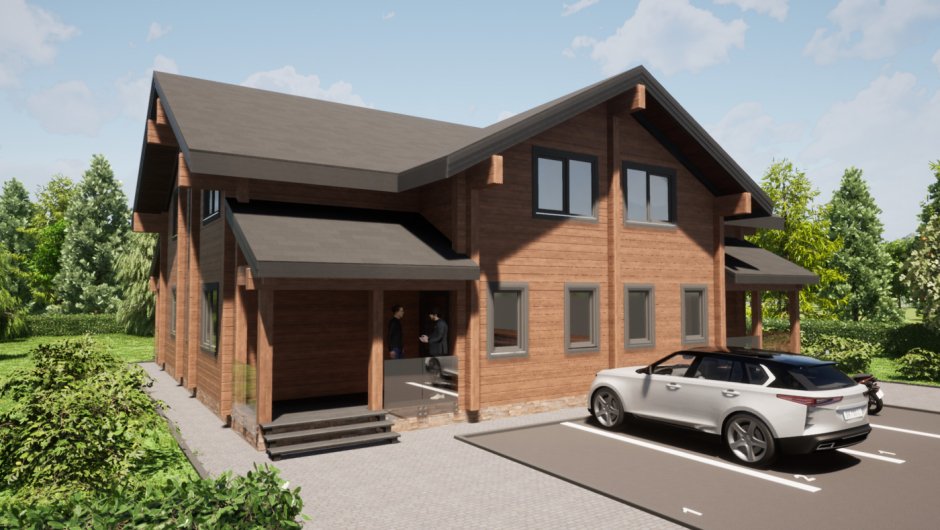 Деревянный дуплекс проекты домов на 2 семьи