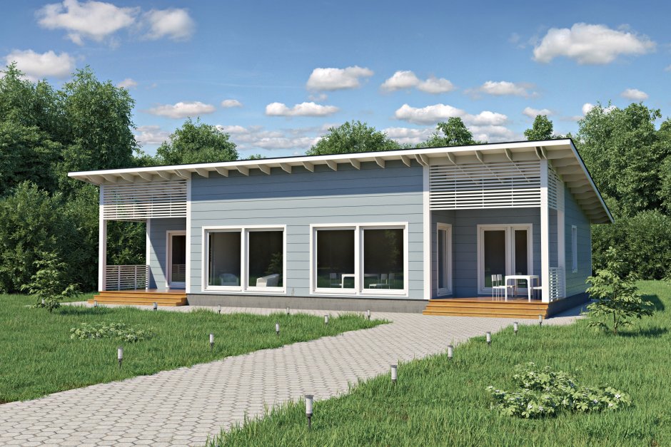 Скандинавский дом на две семьи