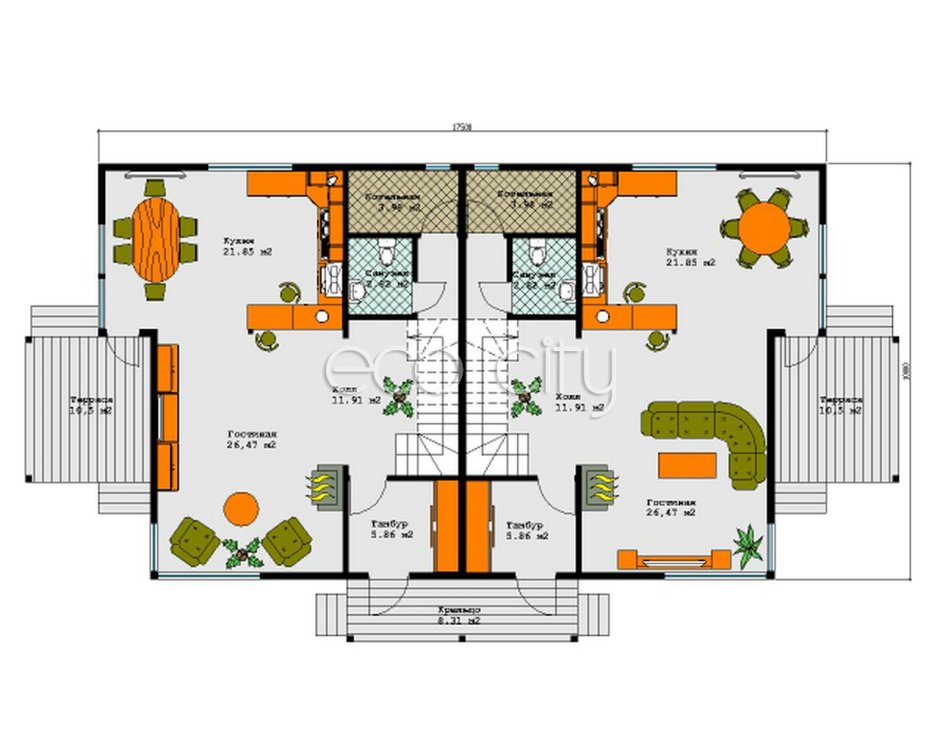 Дуплекс из СИП панелей проекты