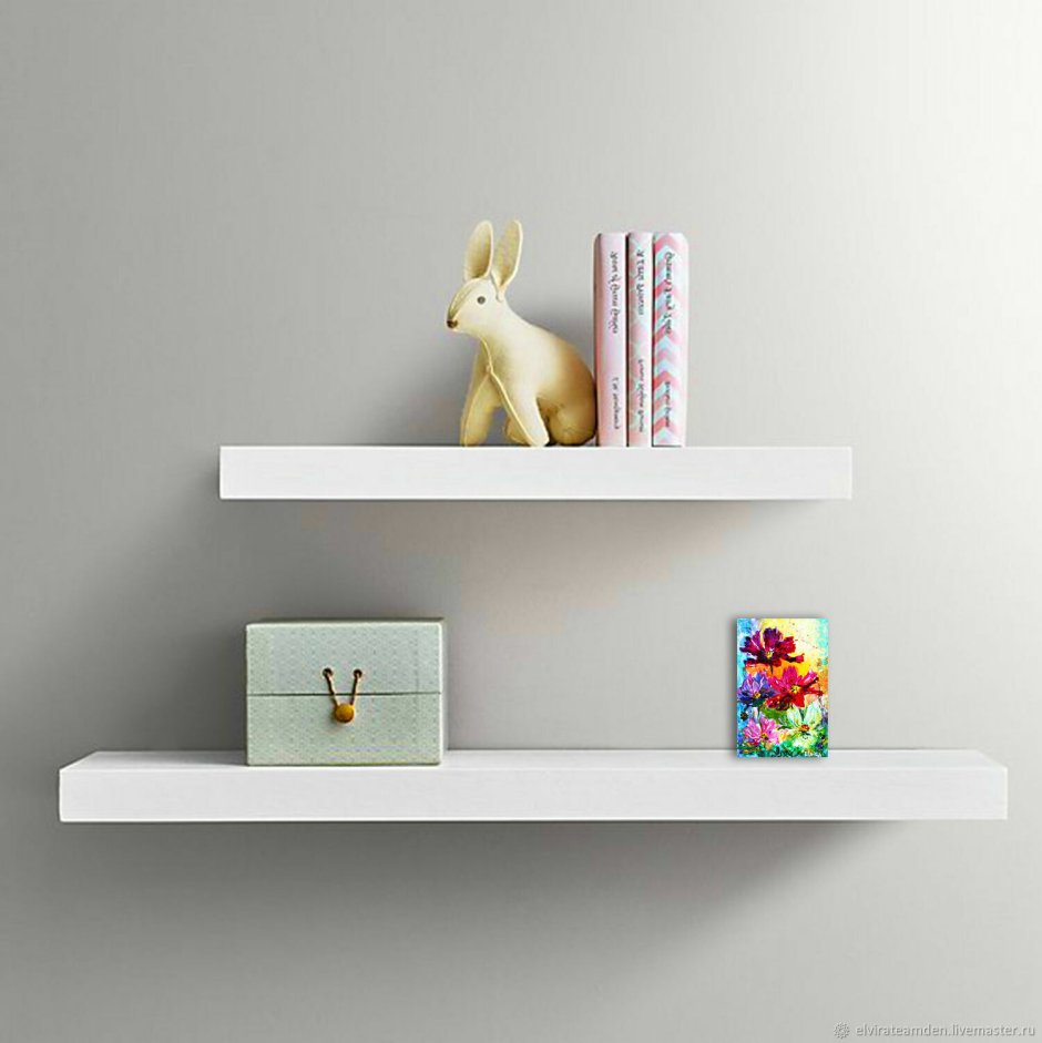 Полка "Wall Shelf-s (bas WL-001)" белая