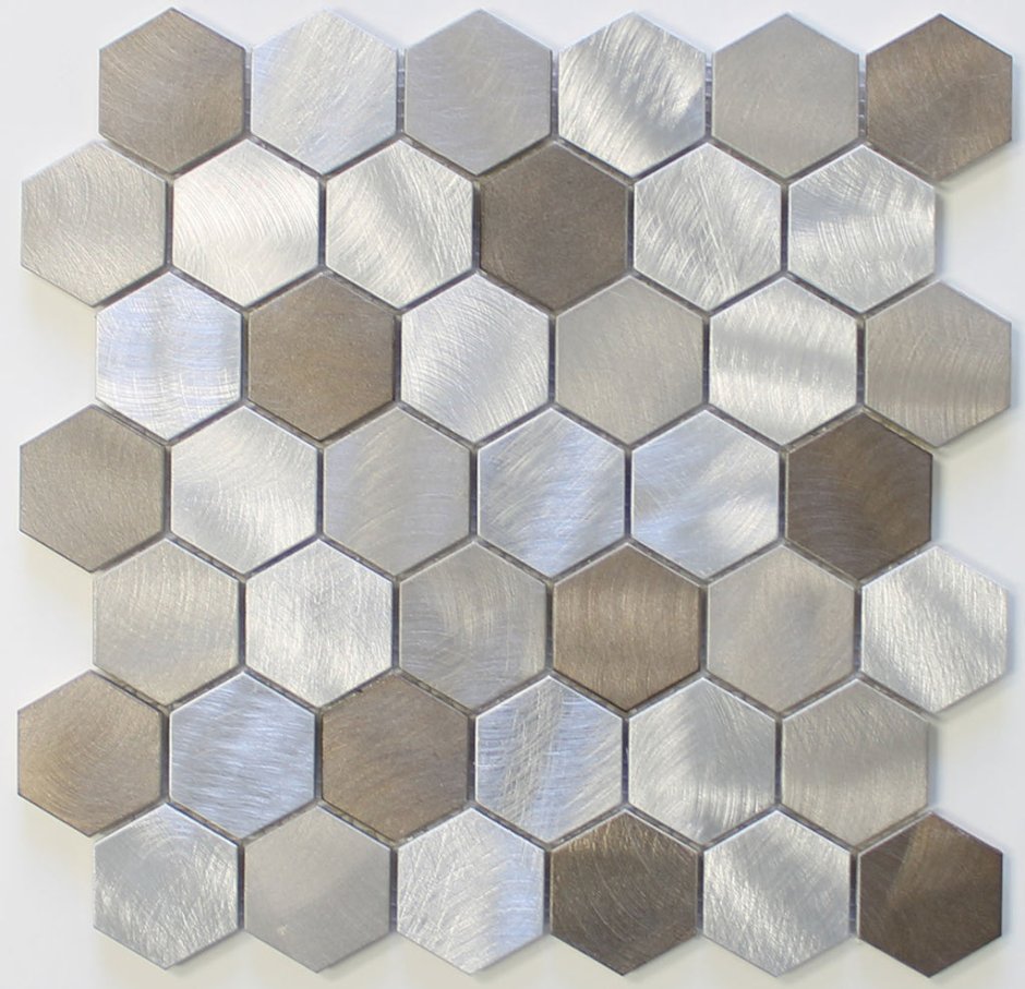Керамическая мозаика Hexagon small Grey Glossy (mt20116) 265х278х6