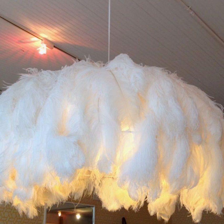 Люстра из перьев plumage Blue