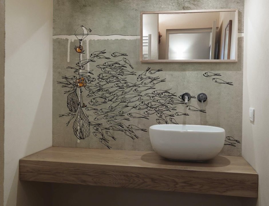 Декор для ванной комнаты на стену